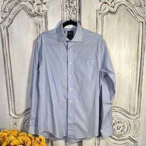 Men’s Banana Republic Light Blue Checkered Dress Shirt